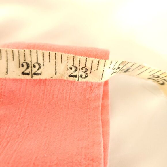 Talbots Womens Medium Pink Roll-Tab Sleeve Button Up Cotton Blouse - Picture 6 of 7